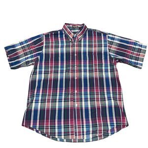 Nor Easter Plaid Vintage Button Down Short Sleeve plaid shirt